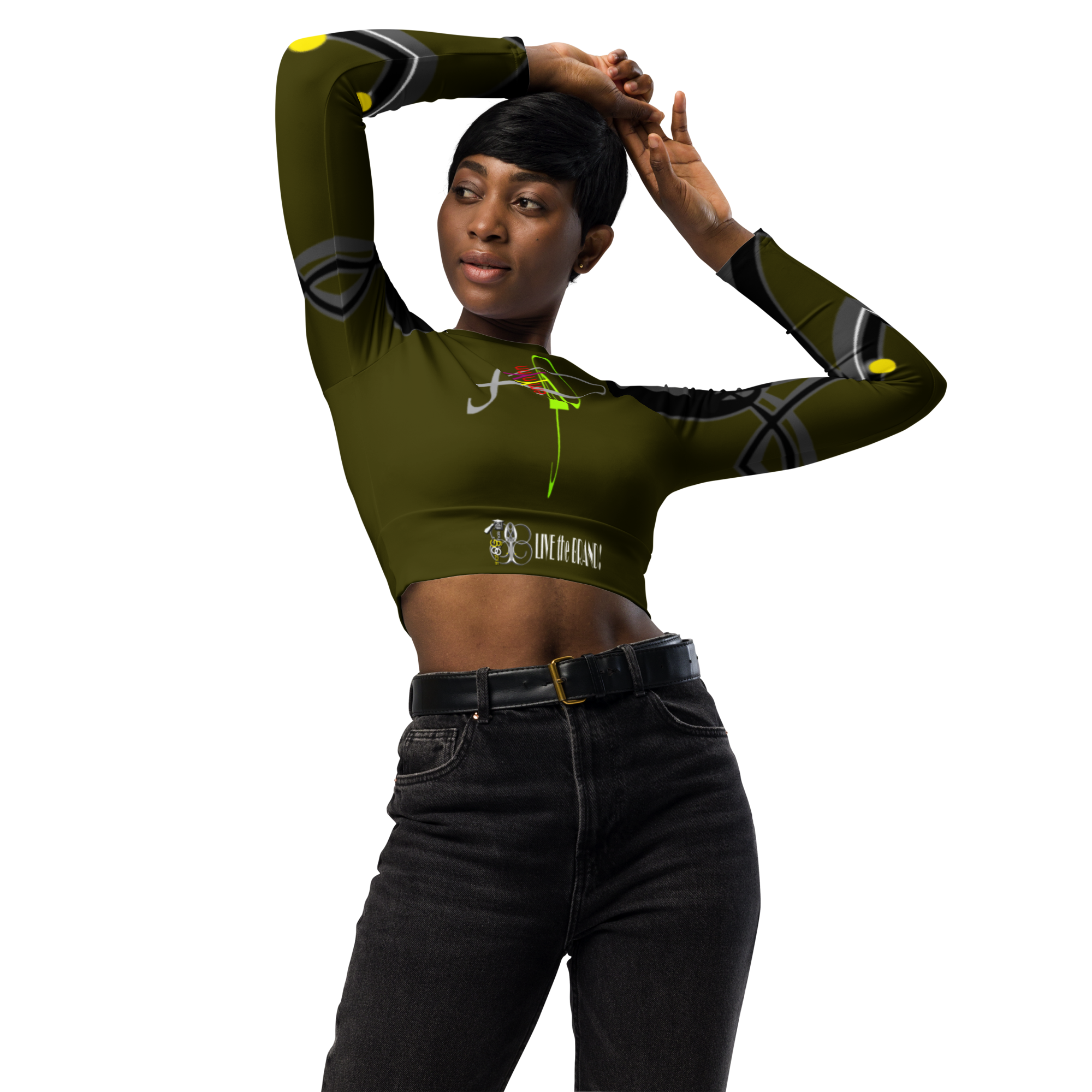 W: sportswear: "FemYnYnn", long-sleeve sports crop .kgr