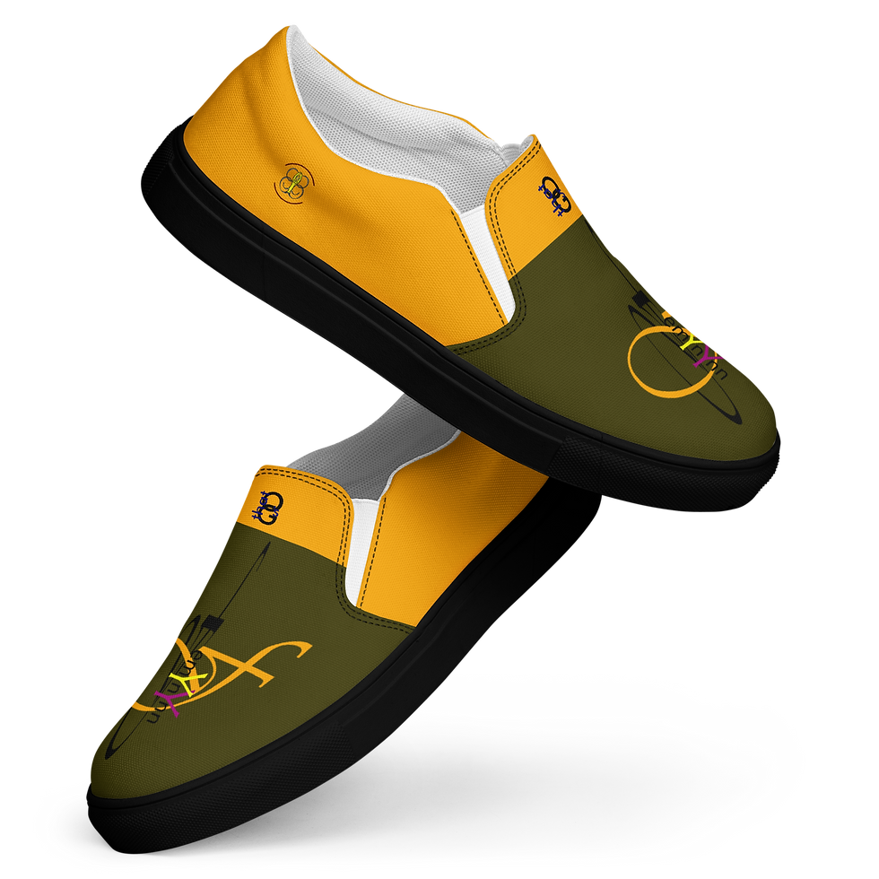 Thumbnail: W: footwear: "FemYnYnn", slip-on sneakers .gld.kar