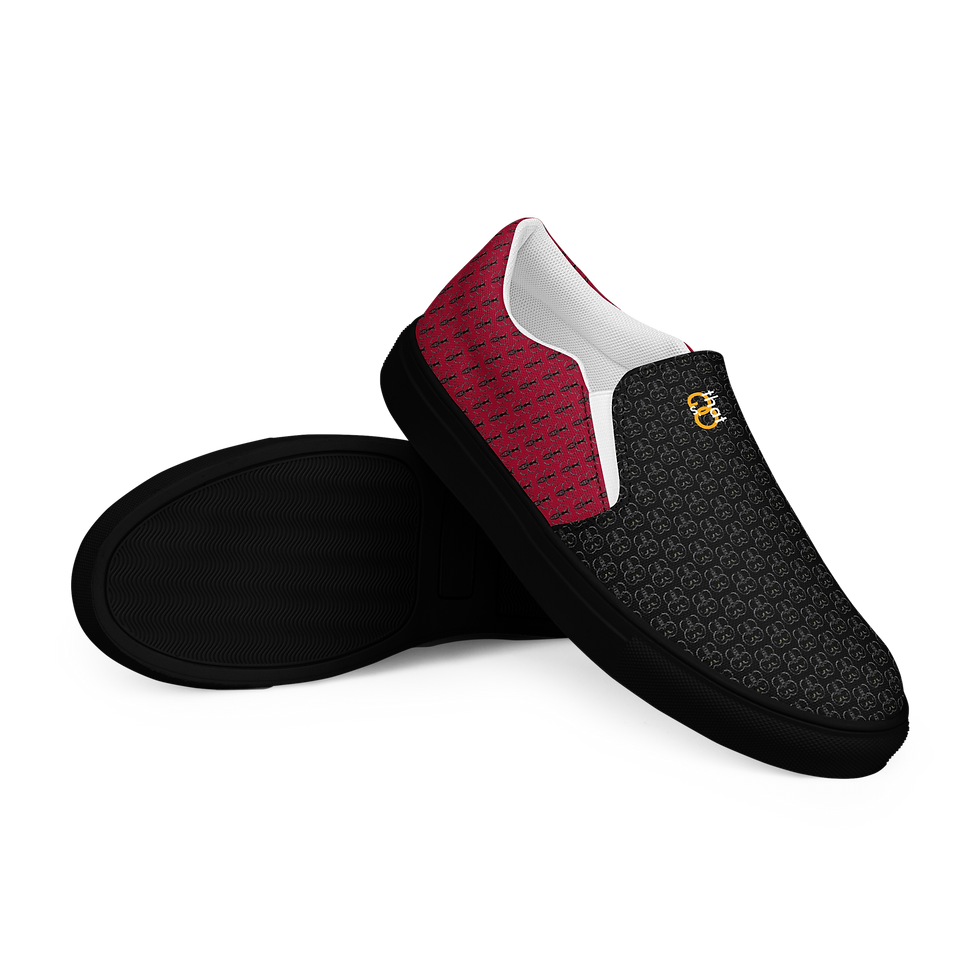 Thumbnail: M: footwear: "I'Nigma", canvas slip-on sneakers .car/blk
