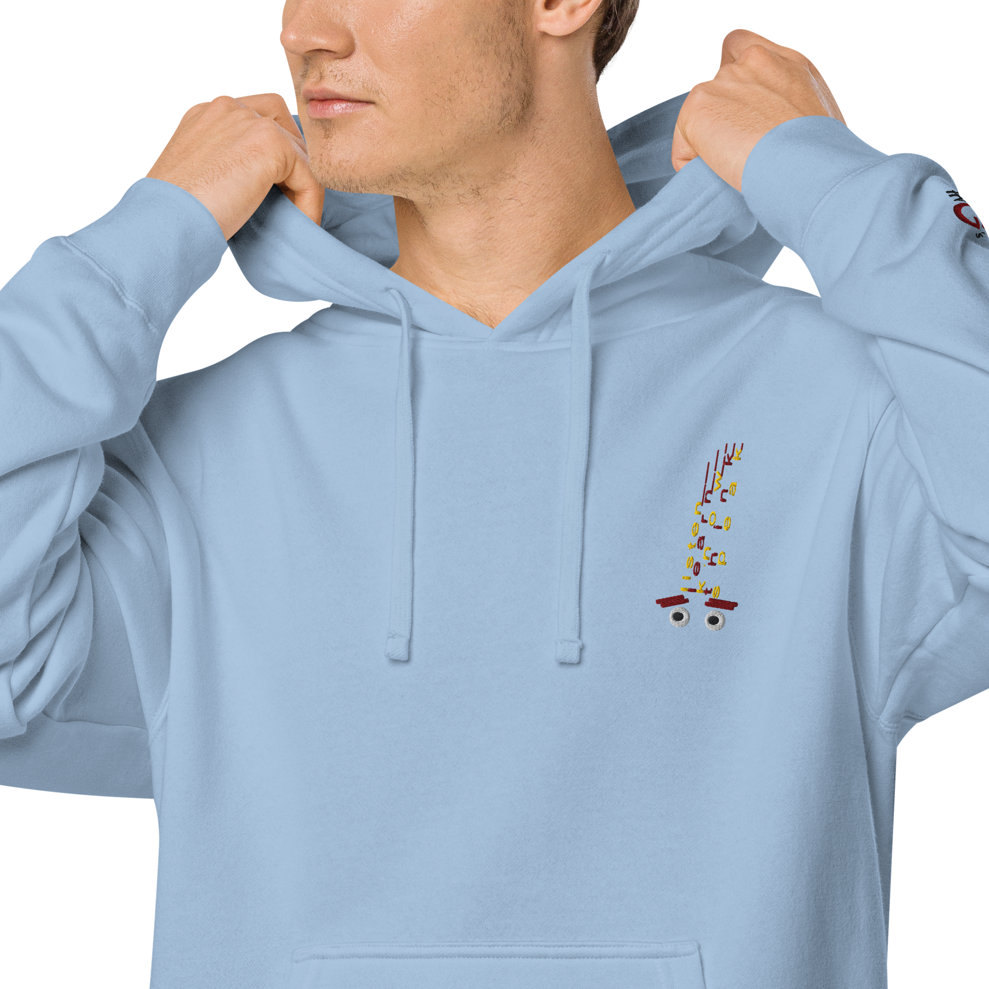 M: hoodies: "Bars Up", pigment-dyed, pullover