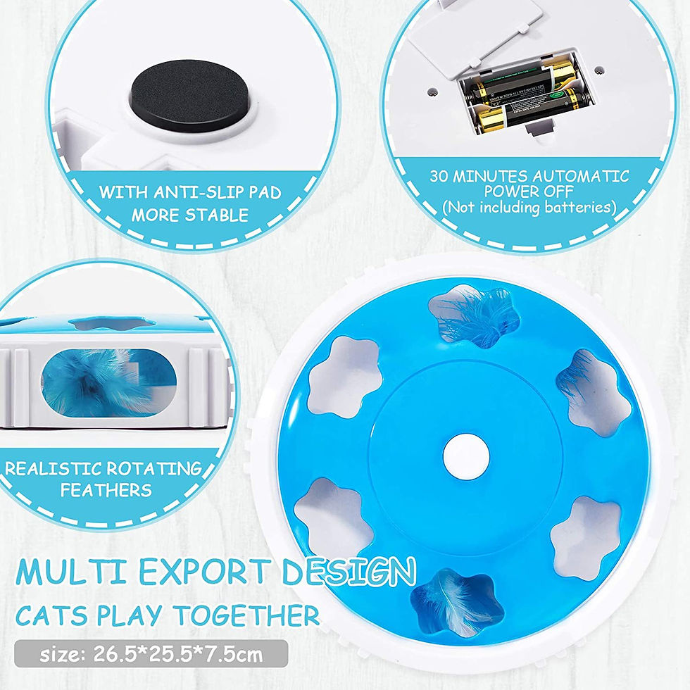 Thumbnail: Electric Feather Cat Toy | LED Light Auto-Rotation Cat Toy