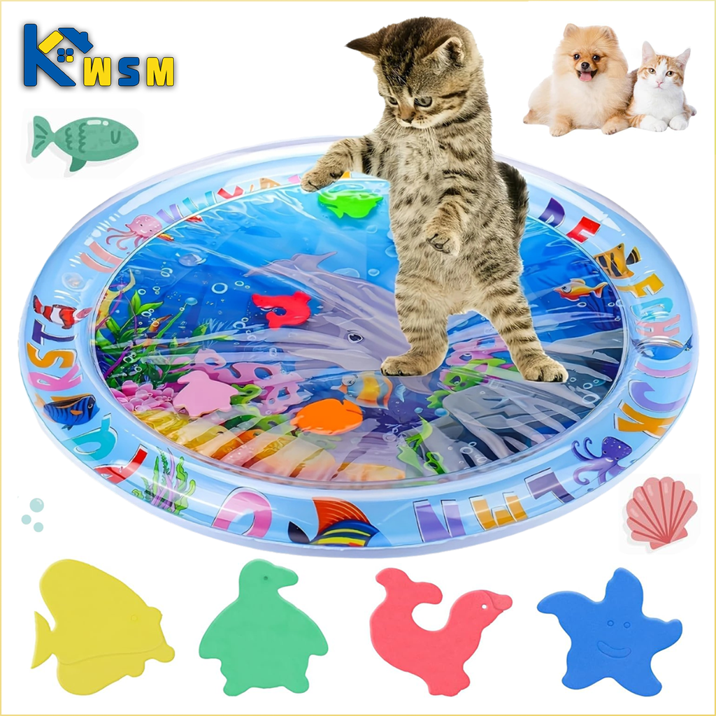 Pet Water Sensory Play Mat – Thickened Cooling Pad for Cats & Dogs