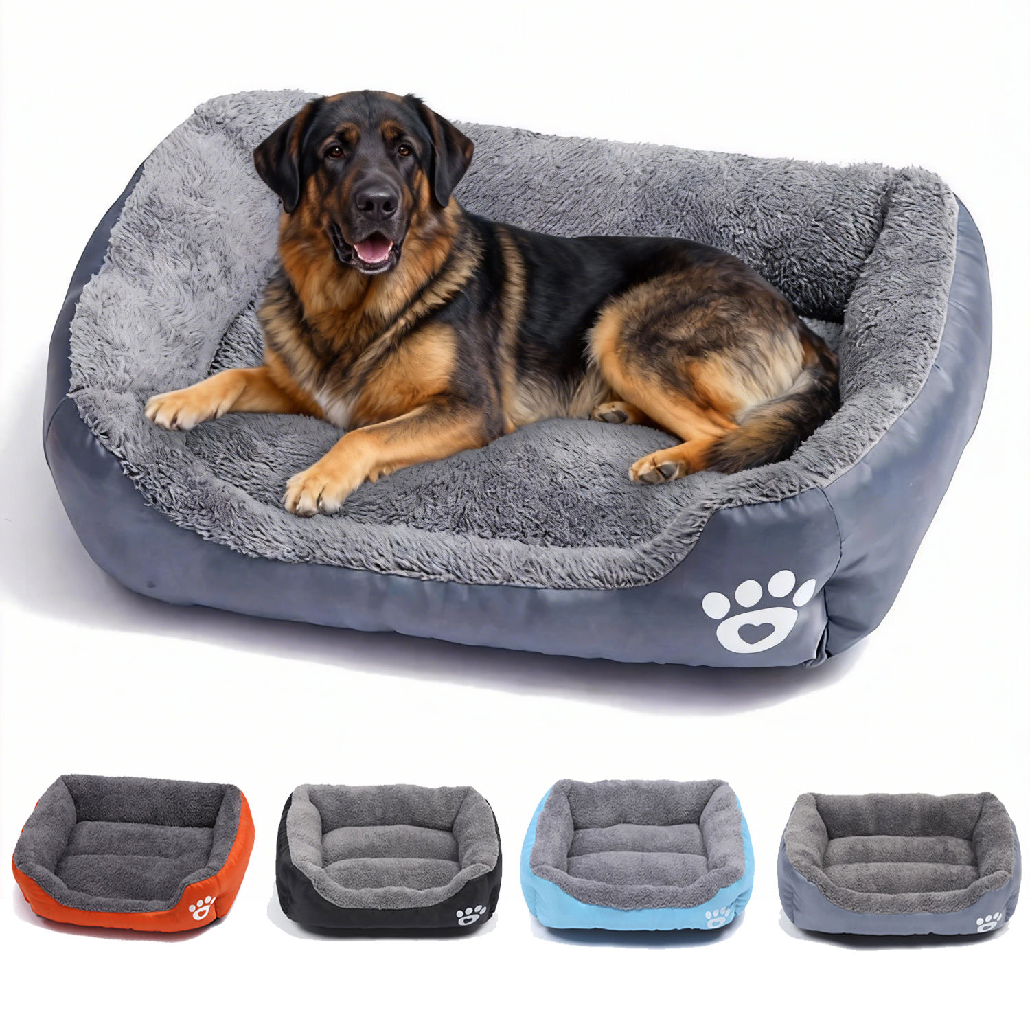 Elastic Square Dog Sofa Bed – Warm Cushion for Small & Medium Dogs