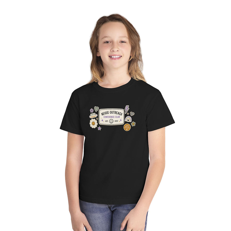 Thumbnail: "Nevus Outreach Confidence Club" Youth Tee