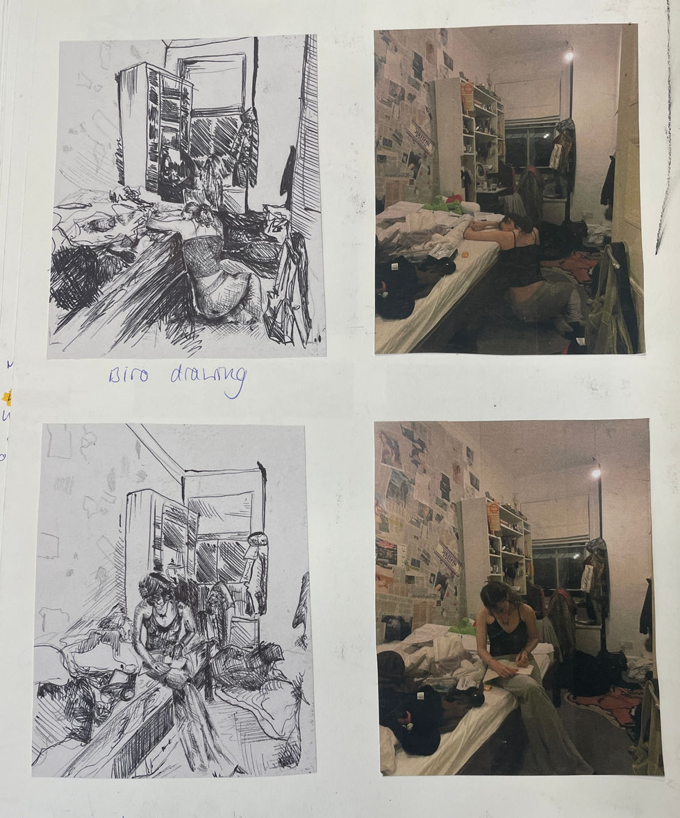 Compositions for final etching piece - Concept of privacy and intrusion