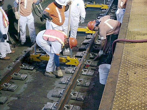 pumping concrete LVT-AMTRAKNewarkStation