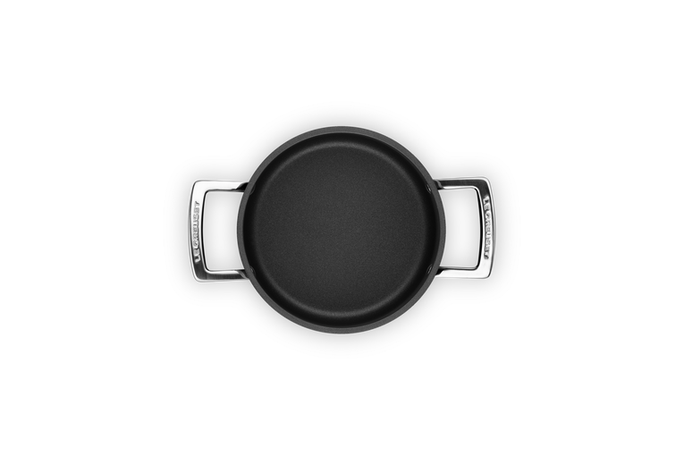 Thumbnail: Le Creuset Non-Stick Deep Casserole with Glass Lid 24cm Black