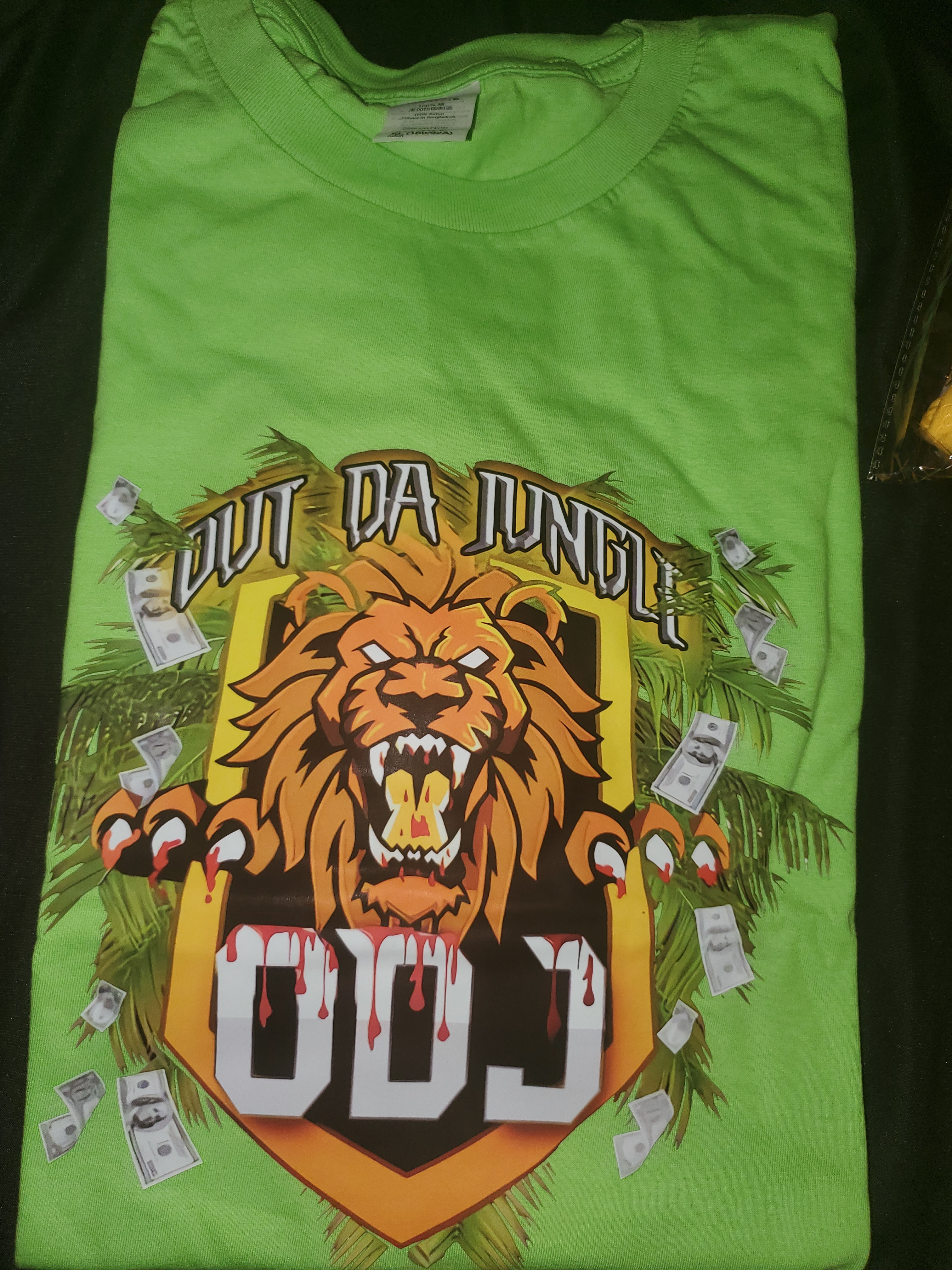 Lime green shirt