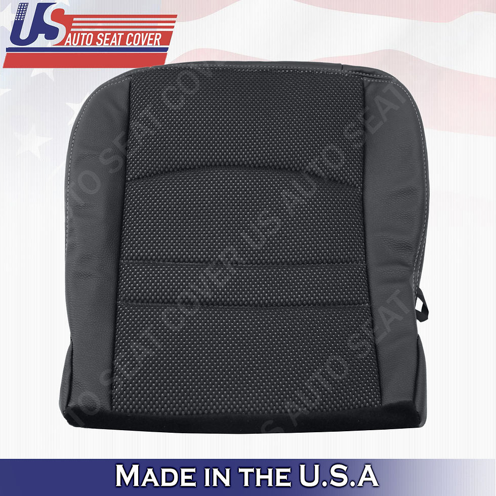 Thumbnail: 2013-2018 Dodge Ram 1500 Sport-Driver Bottom Cloth/Leather Seat Cover Black