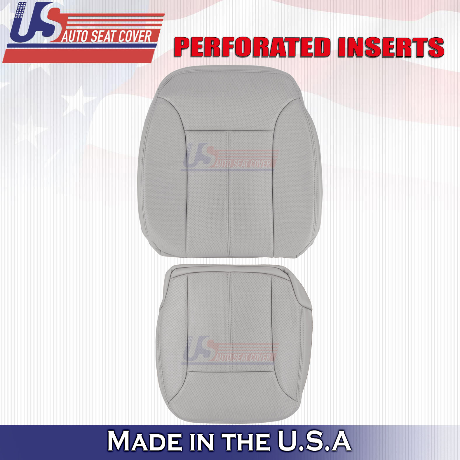 2007-2009 Mercedes GL450 Driver Top/Bottom Leather seat Covers Gray