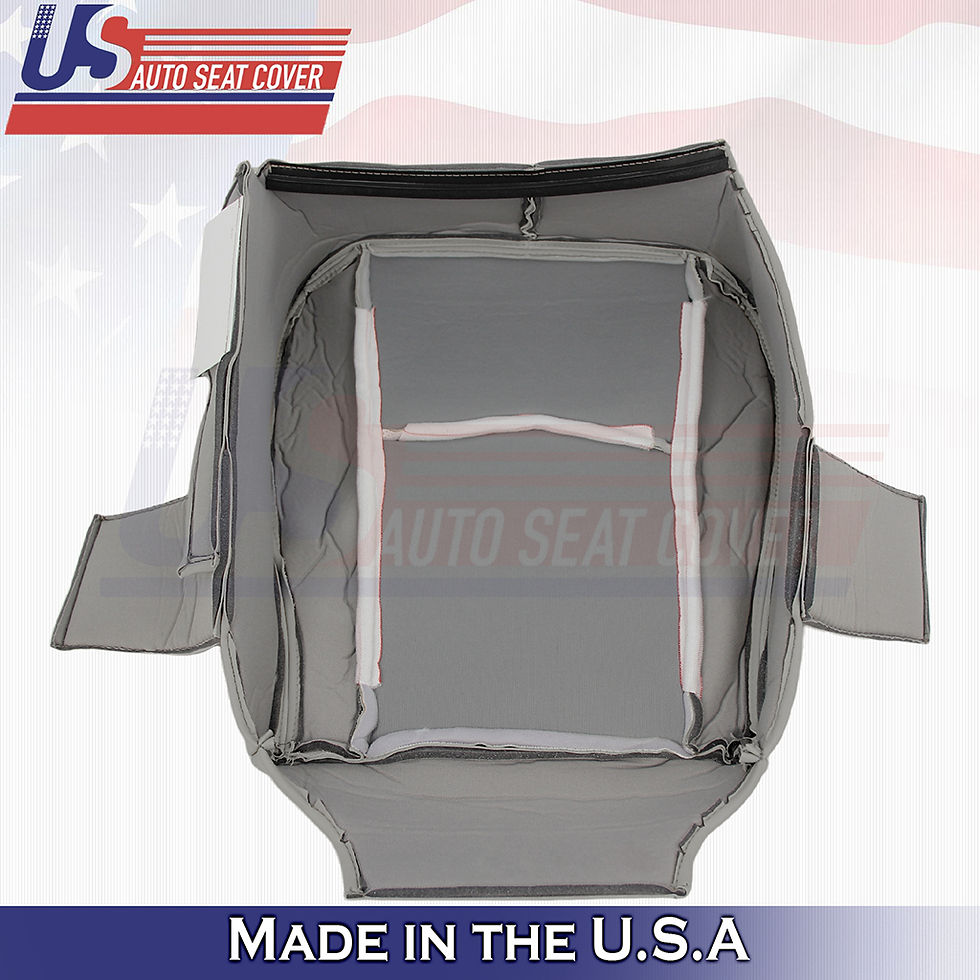 Thumbnail: 2004-2009 Cadillac SRX Driver & Passenger Bottom Leather Seat Cover Gray