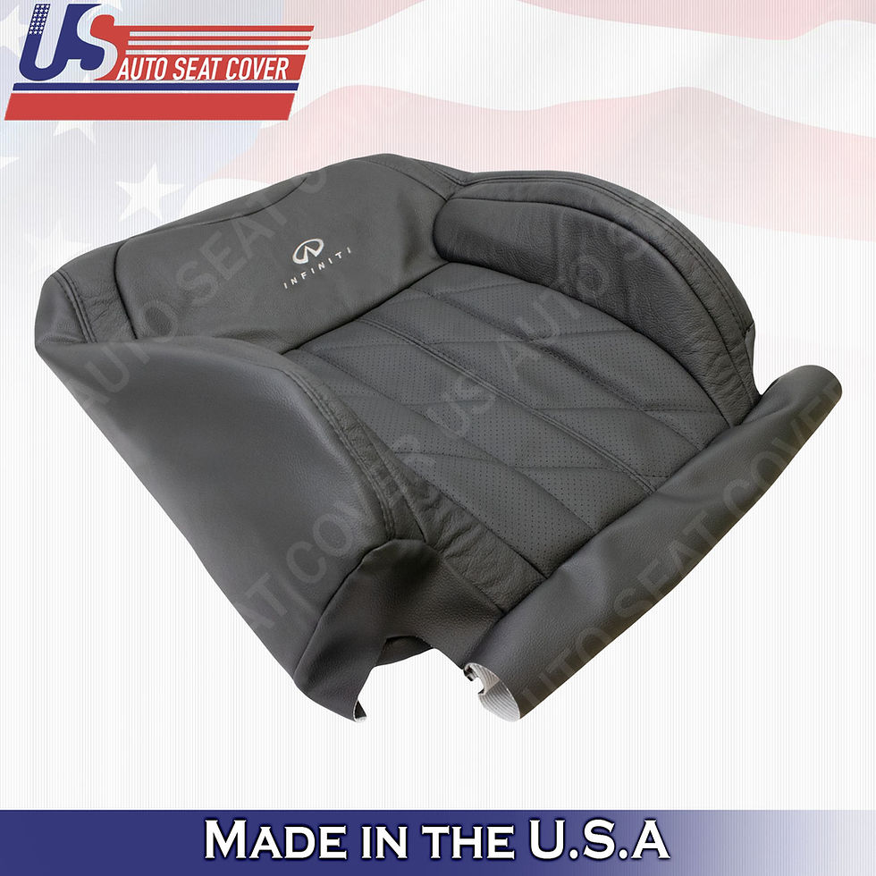 Thumbnail: 2009 to 2017 Infiniti FX37 Passenger Top Leather Seat Cover Black