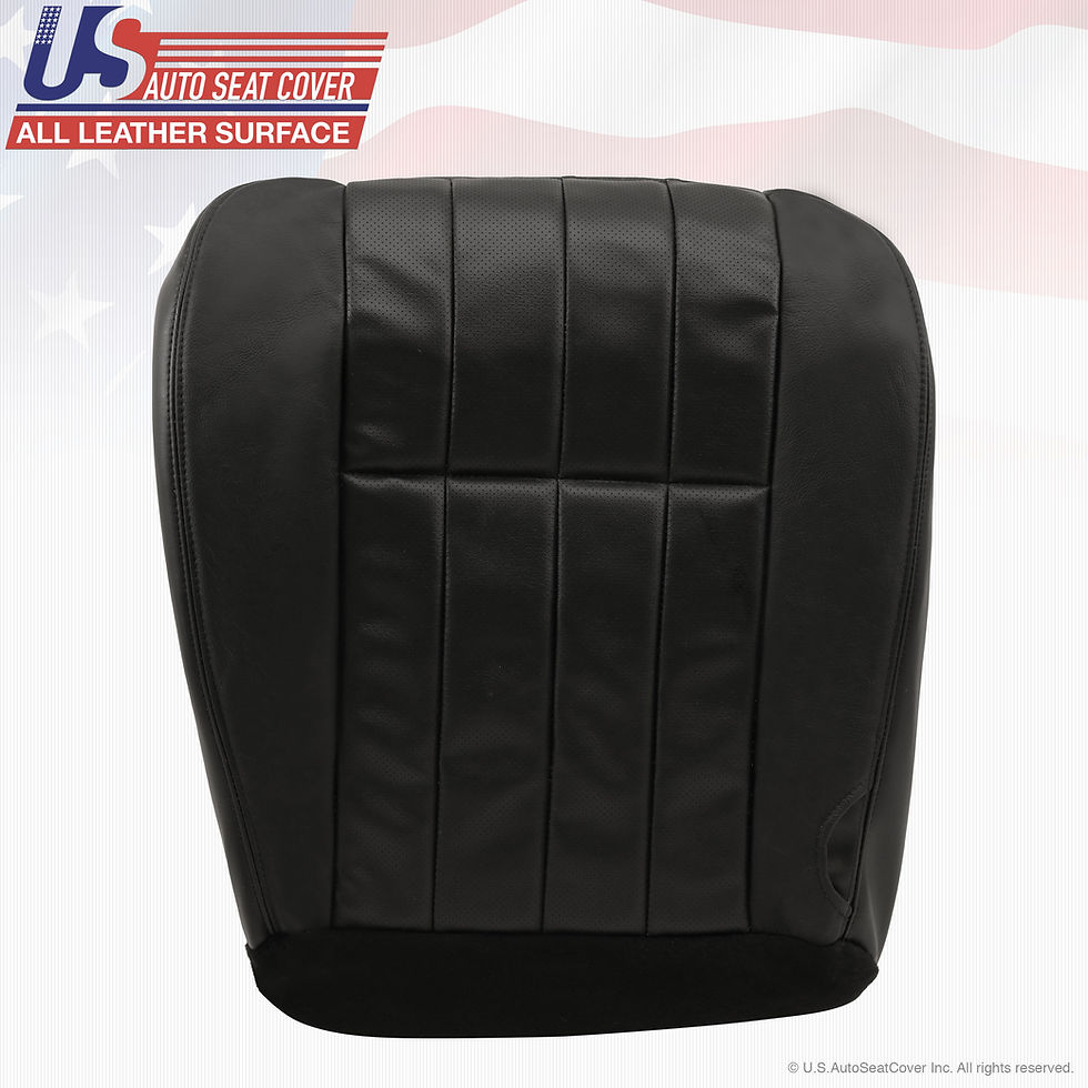 Thumbnail: 2006 2007 F250 Harley-Davidson Driver Bottom Perforated Leather Seat Cover BLACK