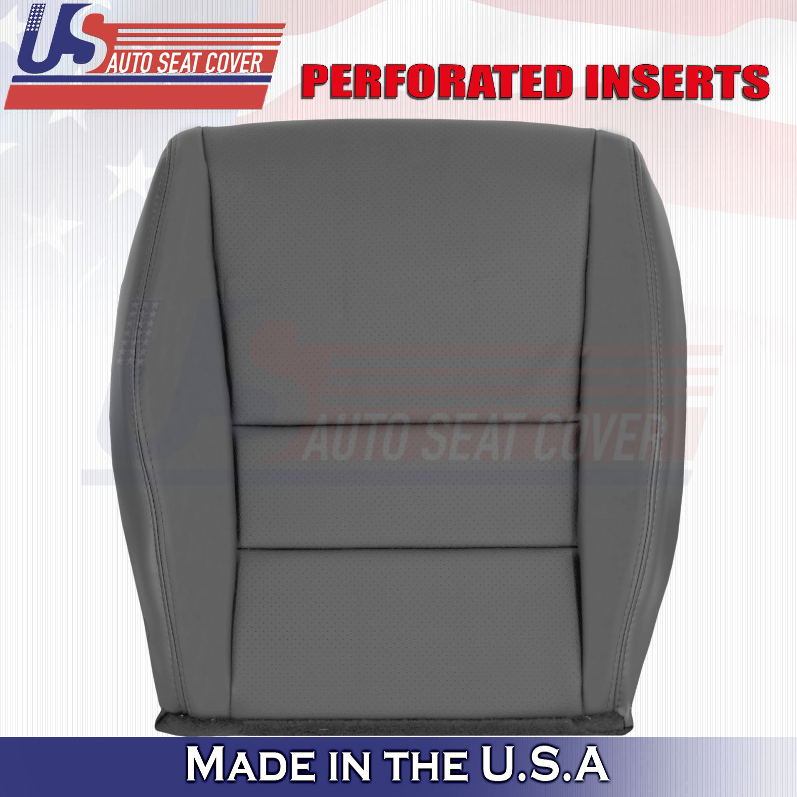 2004-2006 ACURA TSX DRIVER BOTTOM LEATHER SEAT COVER DK GRAY