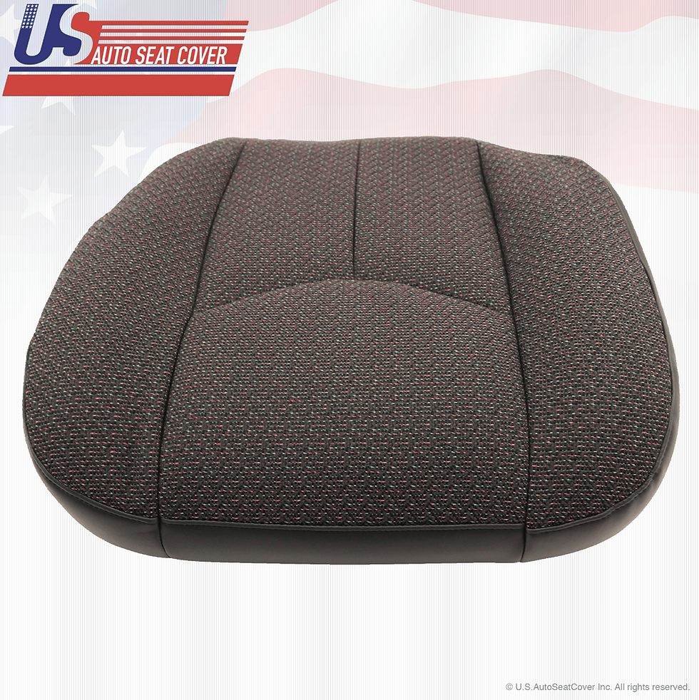 Thumbnail: 2003 - 2007 Silverado 1500 2500 3500 HD Driver Bottom Cloth Seat Cover Dark Gray