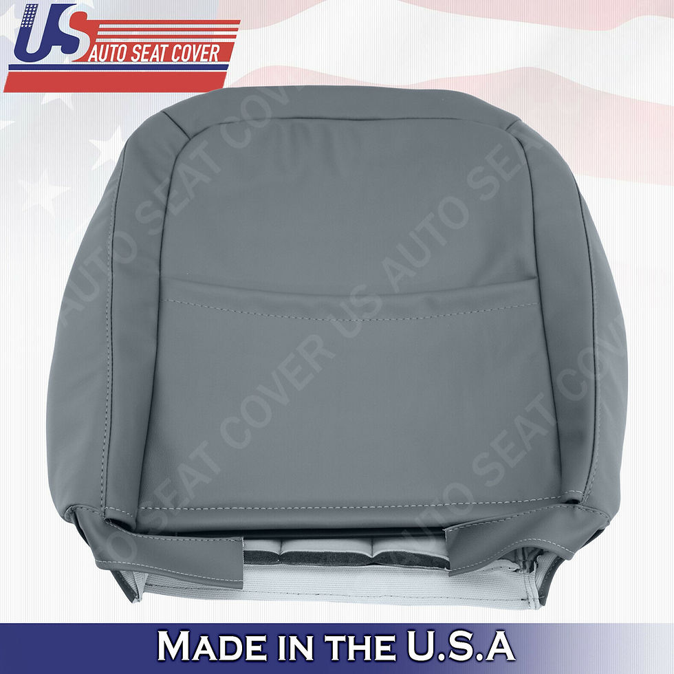 Thumbnail: 2006 2007 Dodge Ram Laramie 1500 2500 3500 4500 Driver Top Leather Cover In GRAY