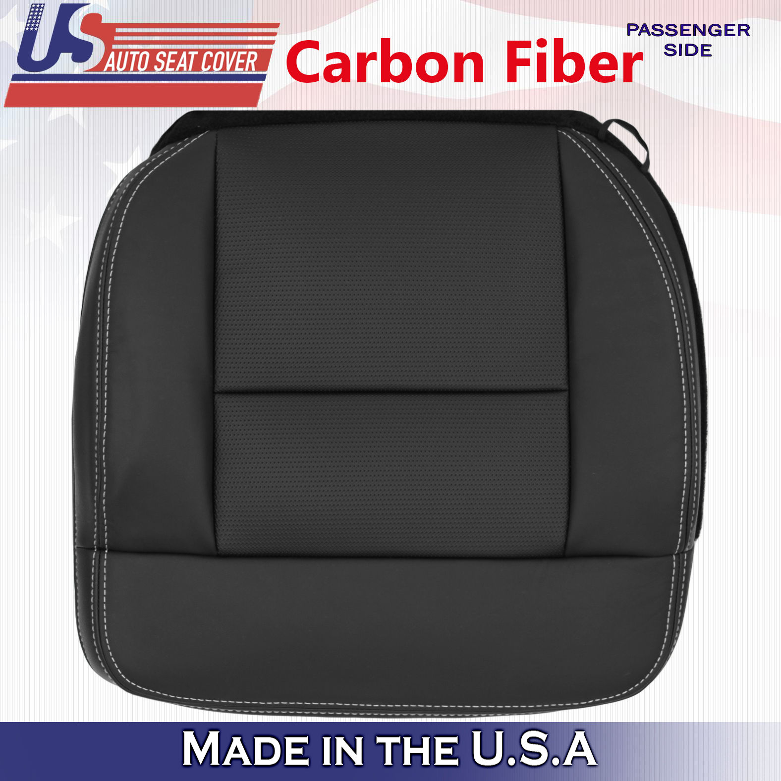 2004-2008 Ford F-150 Sport FX2 Passenger Bottom Leather Seat Cover Black