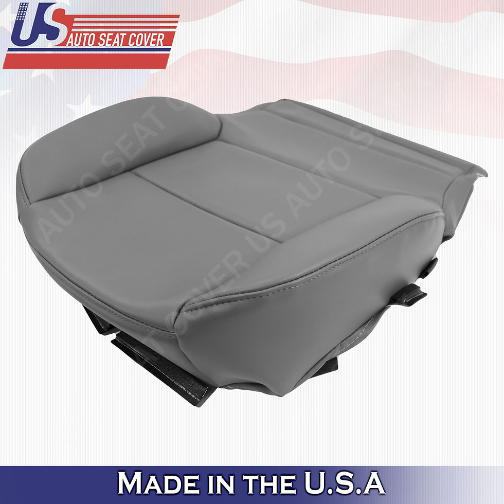 Thumbnail: 2014-2019 Chevy Silverado WT HD-Passenger Side Bottom vinyl Seat Cover Gray