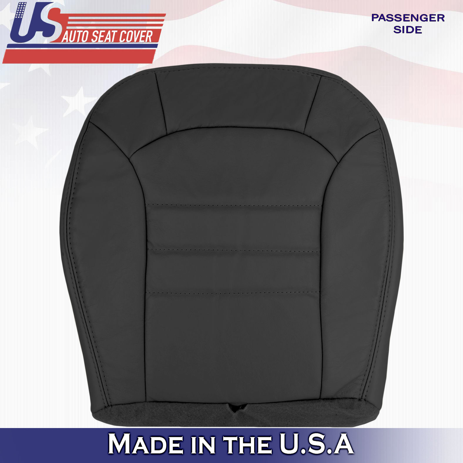 2002-2004 Jeep Liberty Passenger Bottom Leather seat Cover Dark Gray