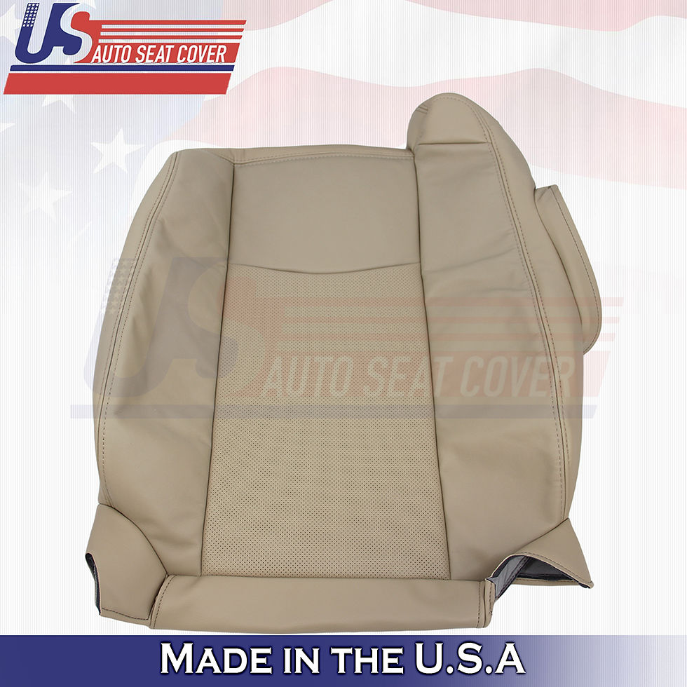 Thumbnail: 2004-2009 Cadillac SRX Passenger Top Bottom Leather Seat Cover Tan