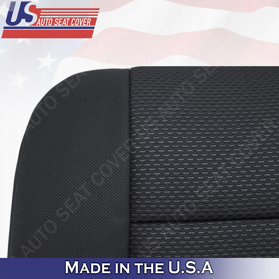 Thumbnail: 2014- 2018 Chevy Silverado 1500 Driver Bottom Cloth Seat Cover Ebony Black
