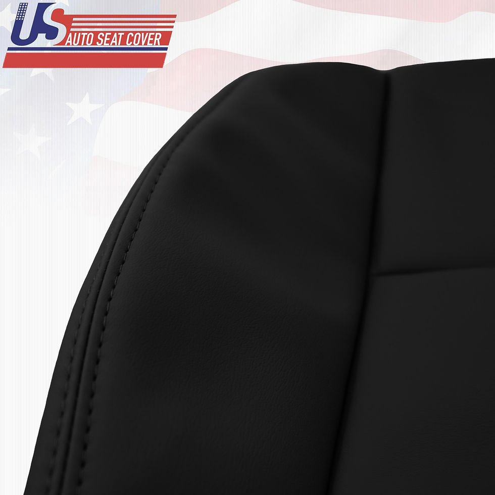 Thumbnail: For 2005- 2010 Chrysler 200 300 Driver bottom Vinyl Seat Cover Black