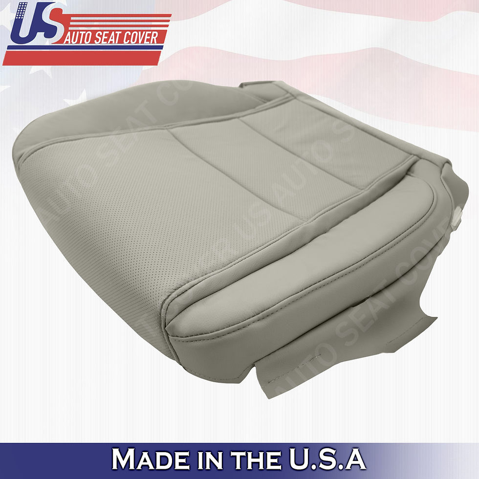 Thumbnail: For 2009-2014 Acura TL Base Driver Bottom Perforated Leather Seat Cover GRAY