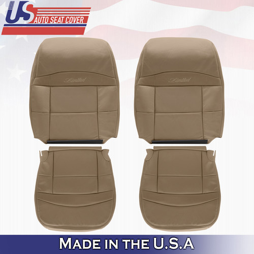 19952001 Ford Explorer LIMITED Driver & Passenger Set Leather Seat Tan usautoseatcover