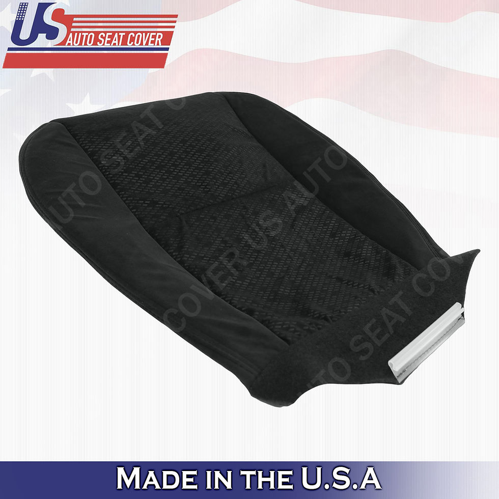 Thumbnail: 2007 2008 GMC Sierra  Driver Passenger Top/ Bottom Cloth Seat Cover Black