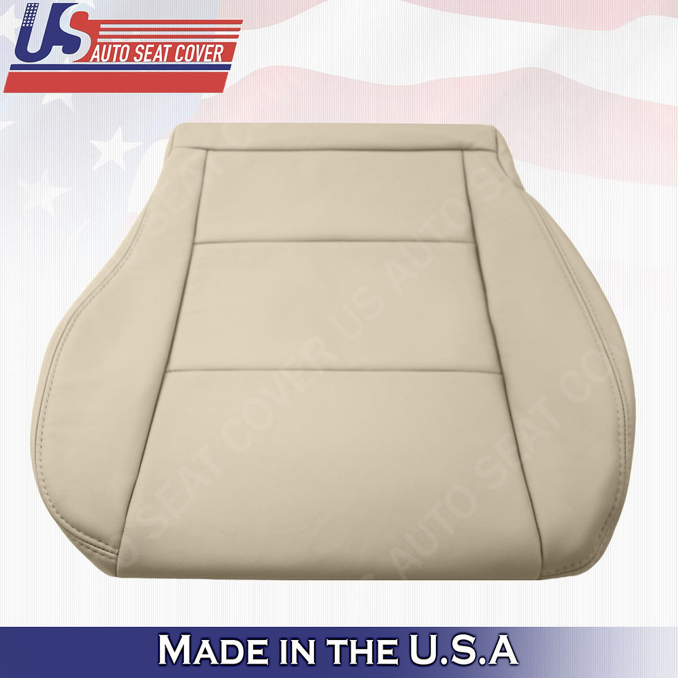 Thumbnail: 1998-2007 Toyota Land Cruiser Driver Bottom Leather Seat Cover in Tan