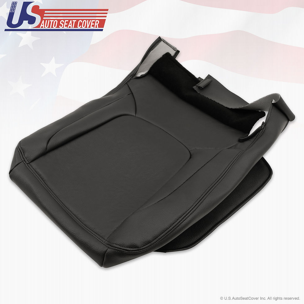 Thumbnail: 2003-2005 Dodge Ram 1500 Driver Passenger Bottom Leather seat cover in Black