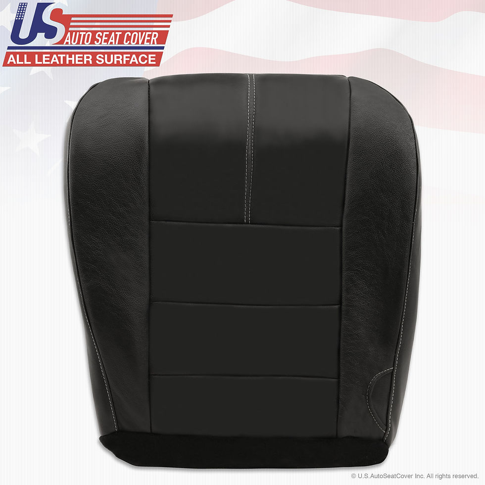 2008-2010 Ford F250 Lariat Passenger Bottom Replacement Leather Cover BLACK