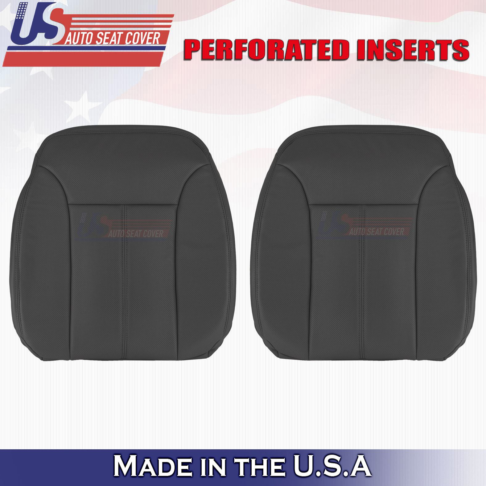 2007-2009 Mercedes GL450 Driver/Passenger Top Leather seat Covers Black