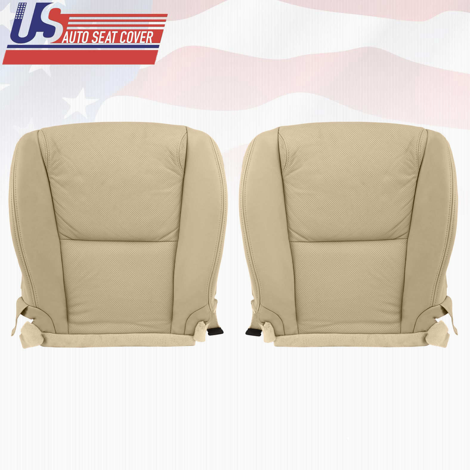 Fits 2006 Lexus GS300 DRIVER PASSENGER Bottom PERFORATED LEATHER Seat Cover TAN