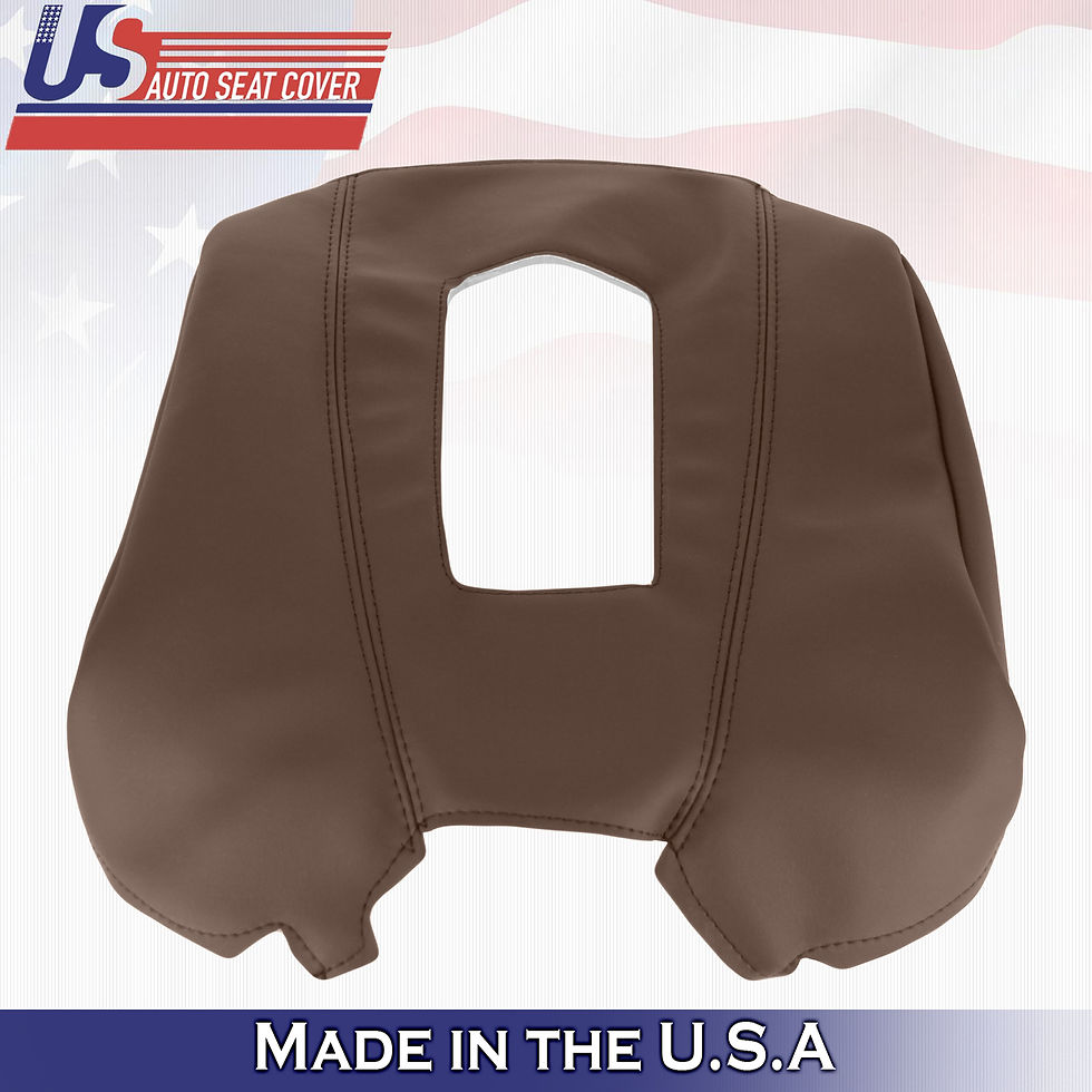 Thumbnail: 2015 - 2020 Cadillac Escalade Center Console Lid Replacement Leather COVER Brown