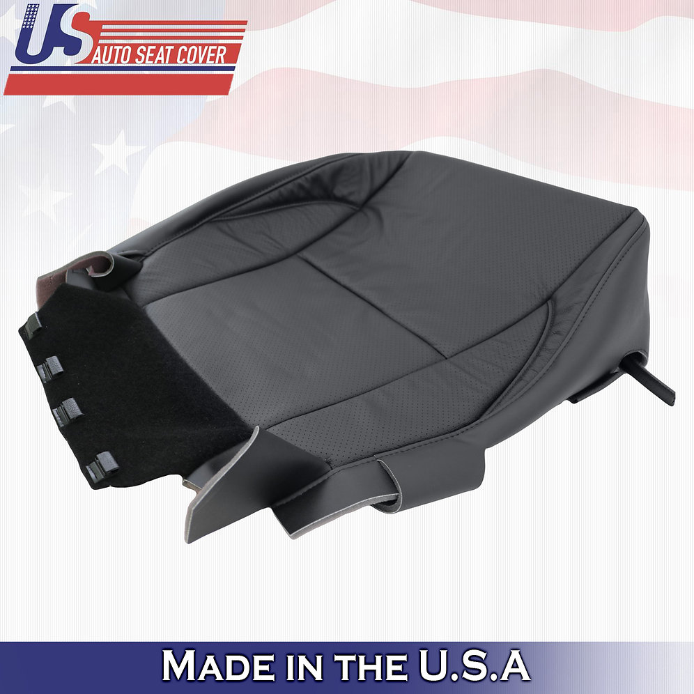 FITS 20072012 Lexus ES350 Perforated Leather PASSENGER BOTTOM Seat Cover Black usautoseatcover