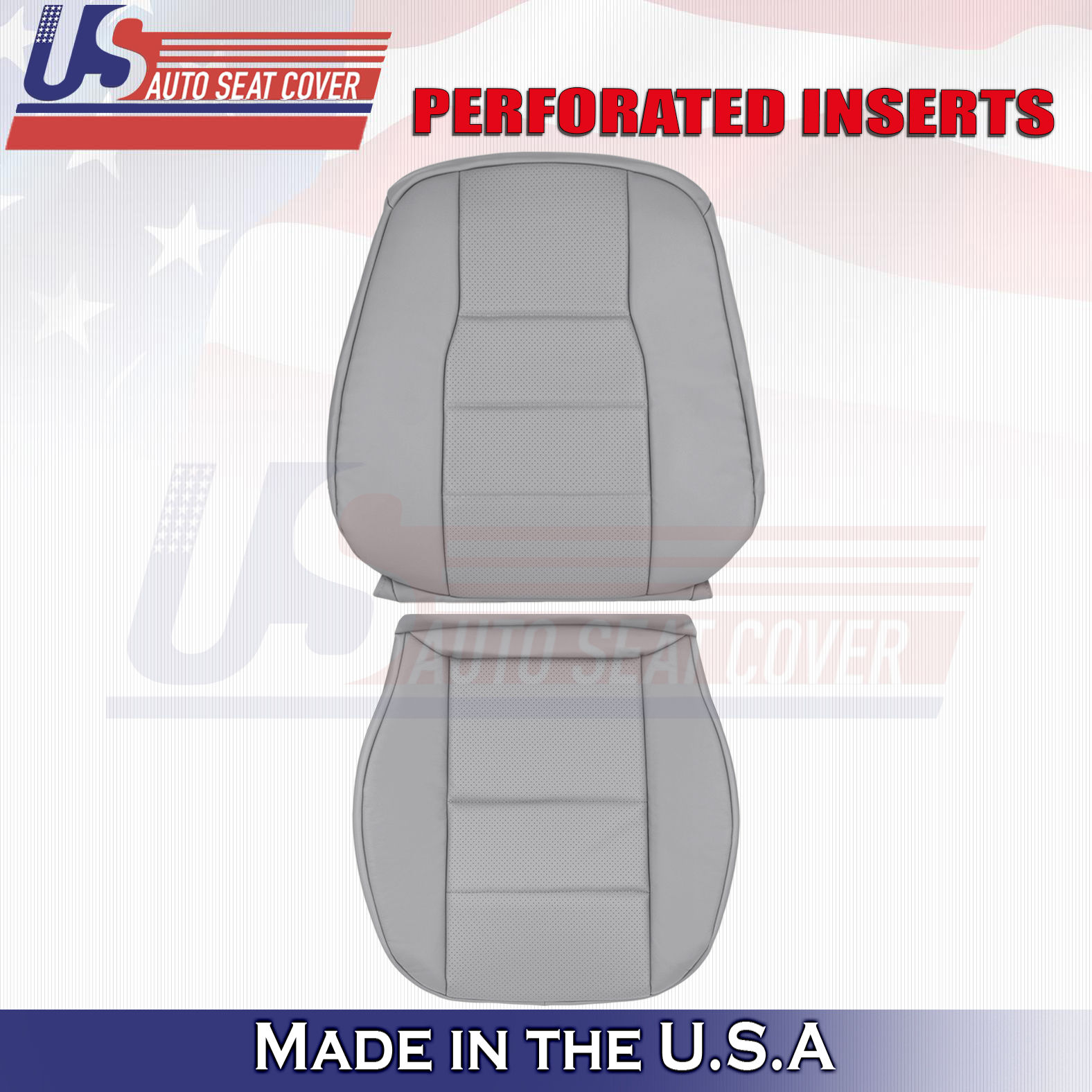 2008-2014 Mercedes C300 Driver Top/Bottom Leather seat Cover Gray