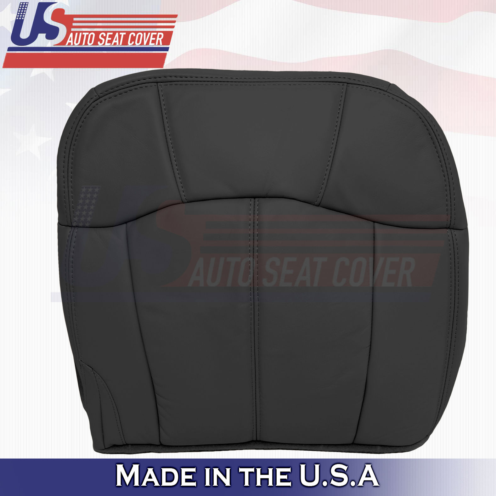 1999 to 2002 Chevy Tahoe Silverado REAR 40 Bench Bottom Leather Cover Graphite