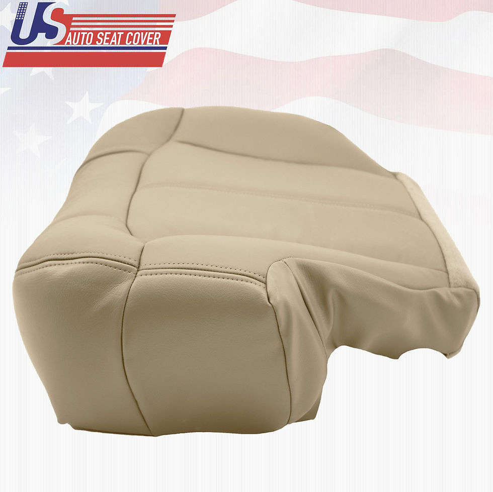 Thumbnail: 2000-2002 Chevy Driver & Passenger Bottom Leather Seat Cover TAN