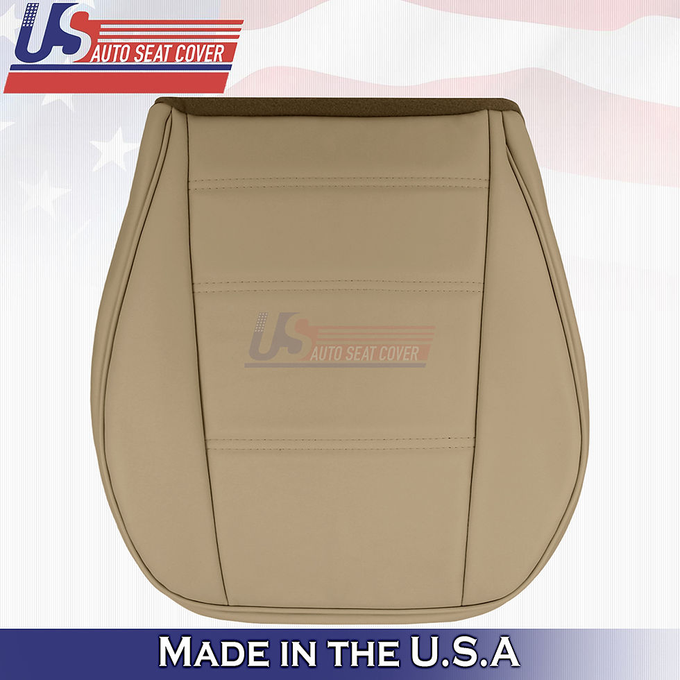 Thumbnail: 1999-2004 Ford Mustang V6 Driver Top/Bottom Leather seat covers Tan