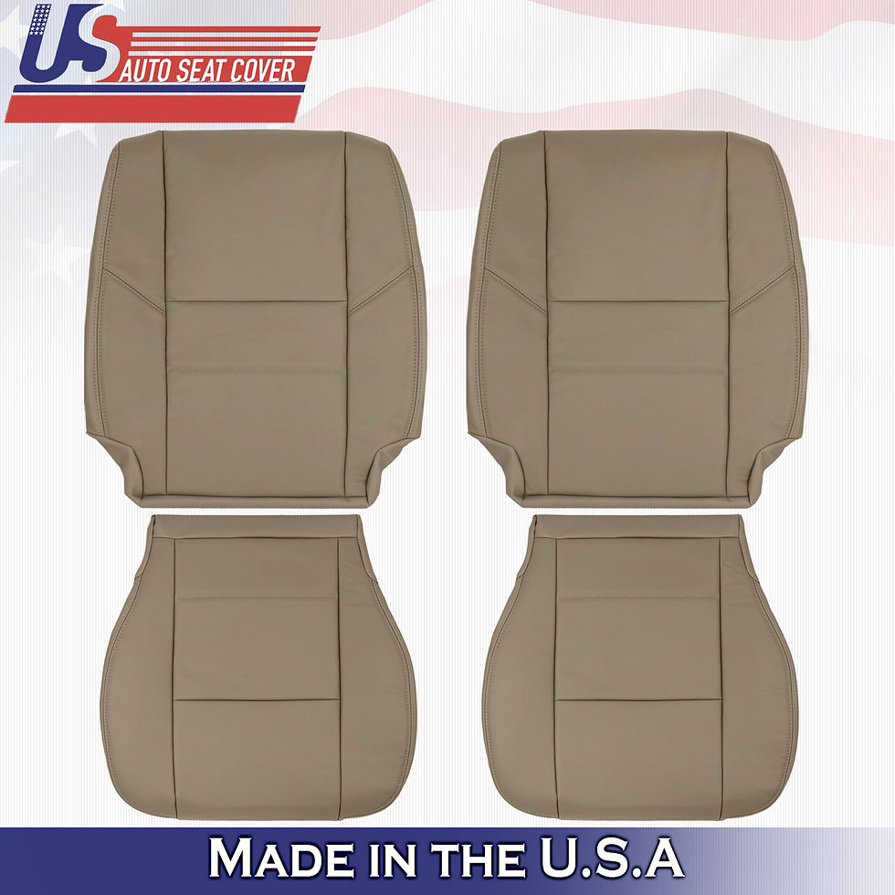 2001-2004 Toyota Sequoia/Tundra Driver & Passenger Bottoms-Tops Leather Tan
