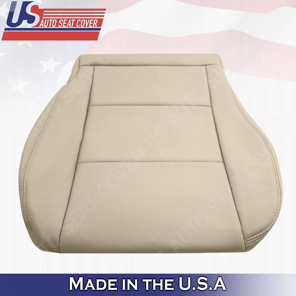 Thumbnail: 1998-2007 Toyota Land Cruiser Passenger Bottom Leather Seat Cover in Tan