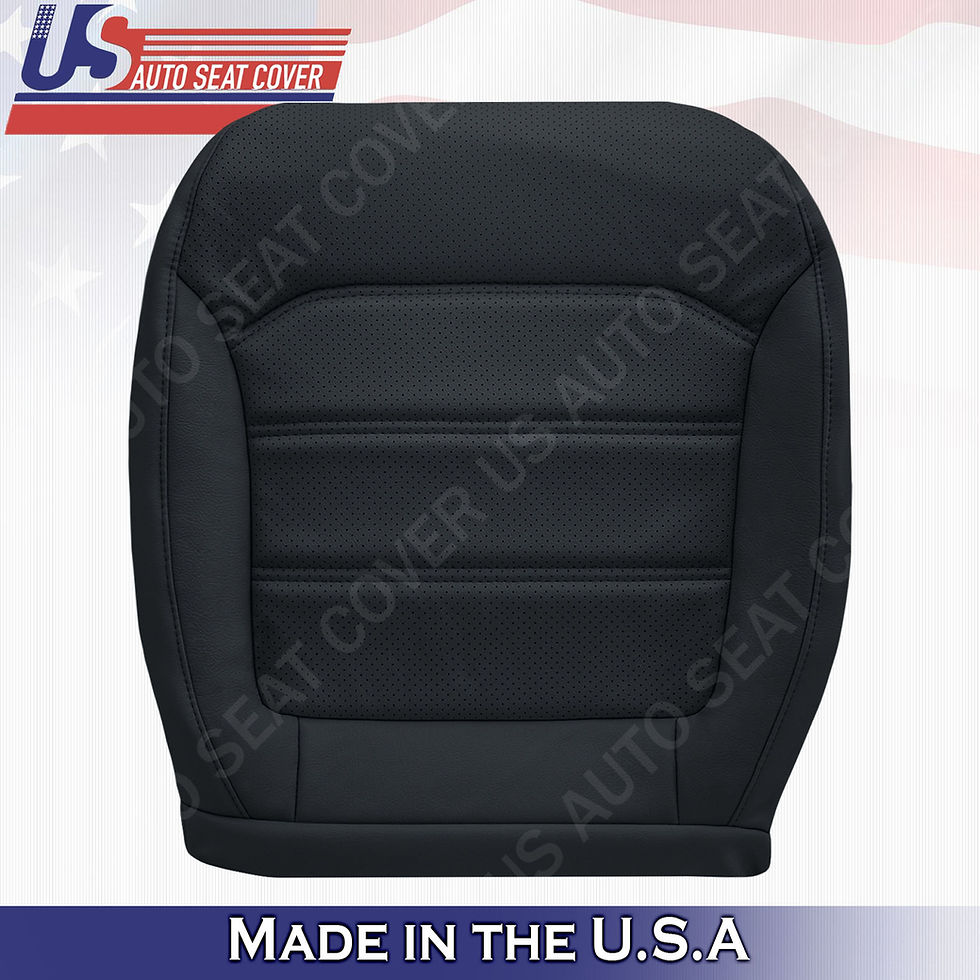 Thumbnail: 2012-2020 Volkswagen Passat Driver/Passenger Set Leather Seat Covers Black