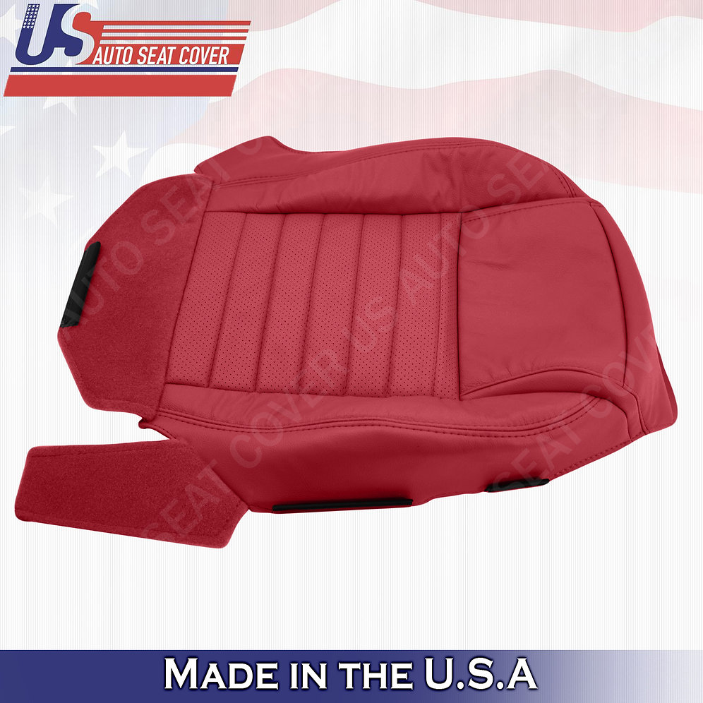 Black Microfiber Leather Seat Cover Set – For 2007-2009 Ford Mustang, Front Bottom & Top