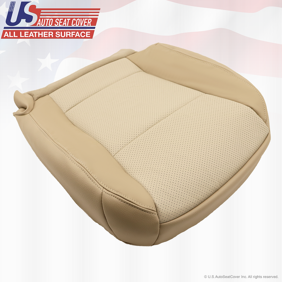 Thumbnail: 2009 2010 Ford Explorer Passenger Side Bottom Leather Seat Cover 2-Tone Tan