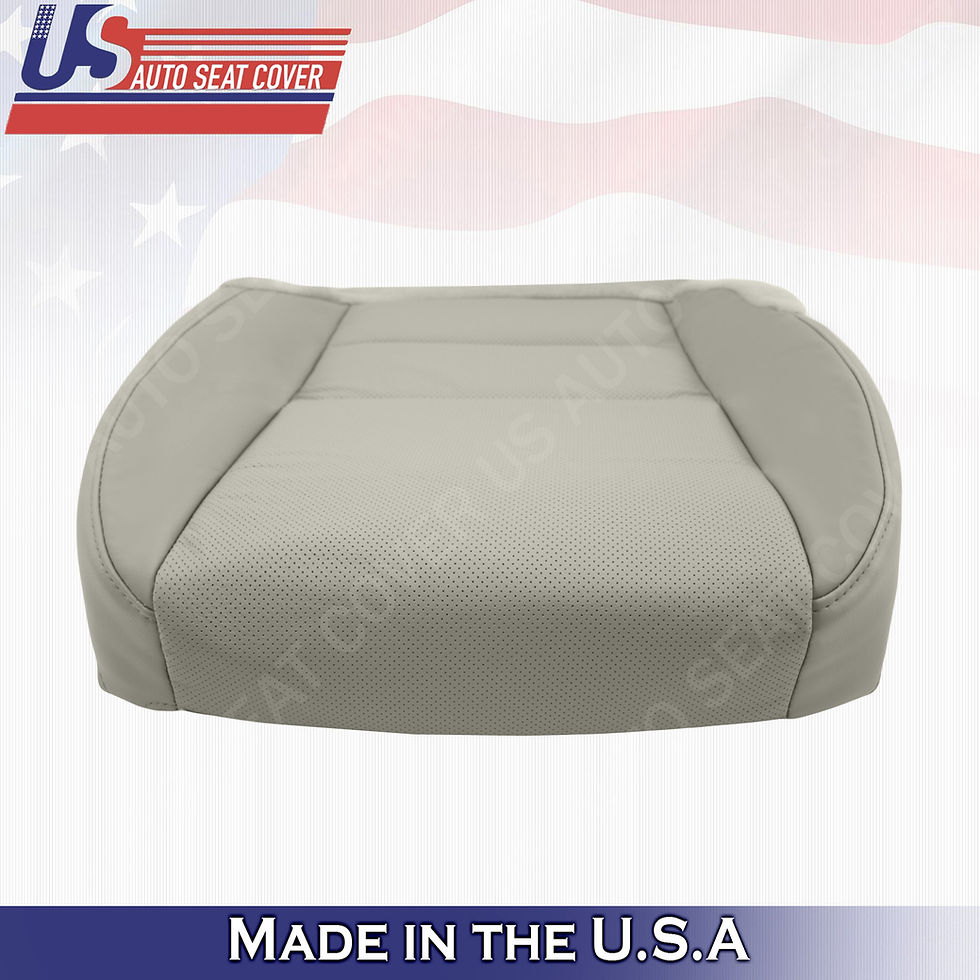 Thumbnail: 2007-2012 Acura MDX Passenger Bottom Perforated Leather Seat Cover color GRAY
