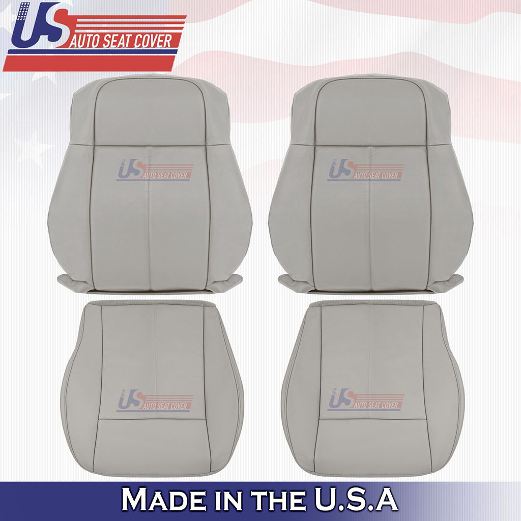 2005-2010 Chrysler 300C Driver Passenger Top Bottom Leather Cover Light Gray