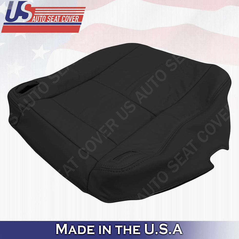 Thumbnail: For 1997 to 2001 Lexus ES300 Driver & Passenger Bottom Leather Seat Cover Black