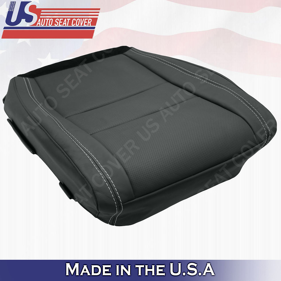 Thumbnail: 2011-2020 Jeep Grand Cherokee Overland Driver Bottom Leather Cover Black