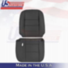 2003-2007 Ford Crown Victoria Driver Top/Bottom Leather seat Cover Black